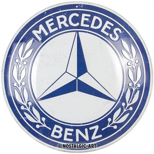 Blechschild Mercedes rund 1